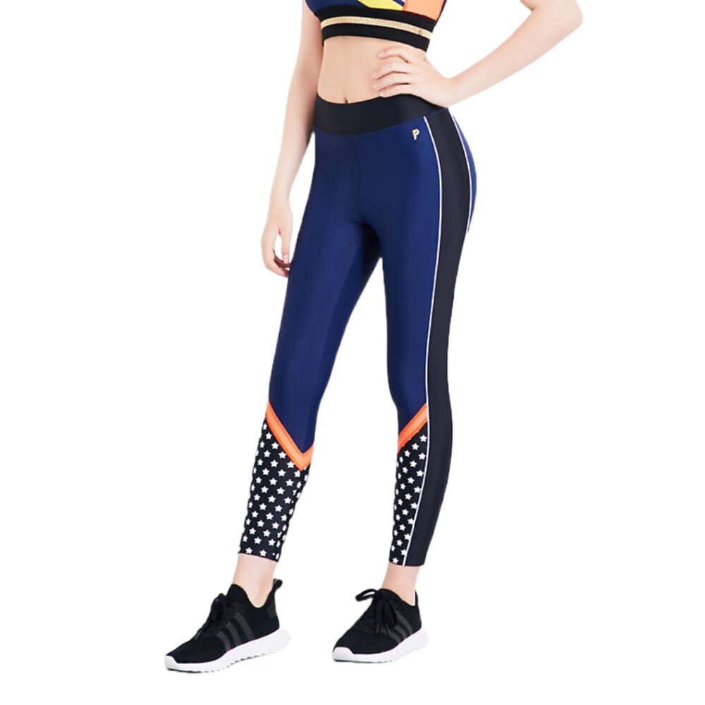 P.E. Nation‎ Down to the Wire Star Print Leggings Athleisure Activewear Running